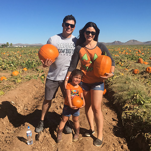 Pick-your-own Pumpkins duing our Pumpkin celebration at Apple Annie's Fruit Orchard in Willcox, Arizona!
