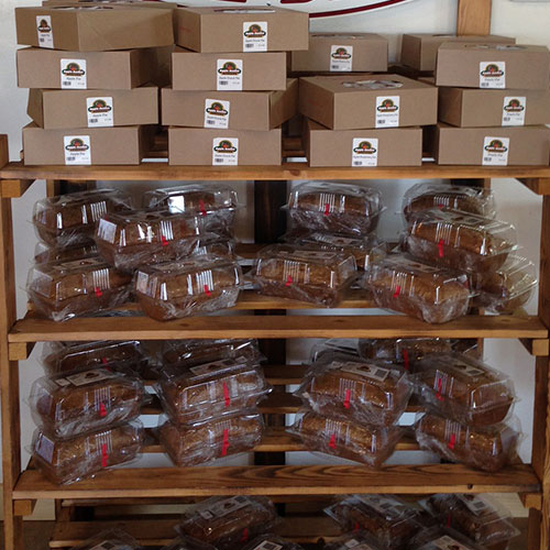 Farm fresh fruit pies and breads for sale at the Apple Annie's Country Store in Willcox.