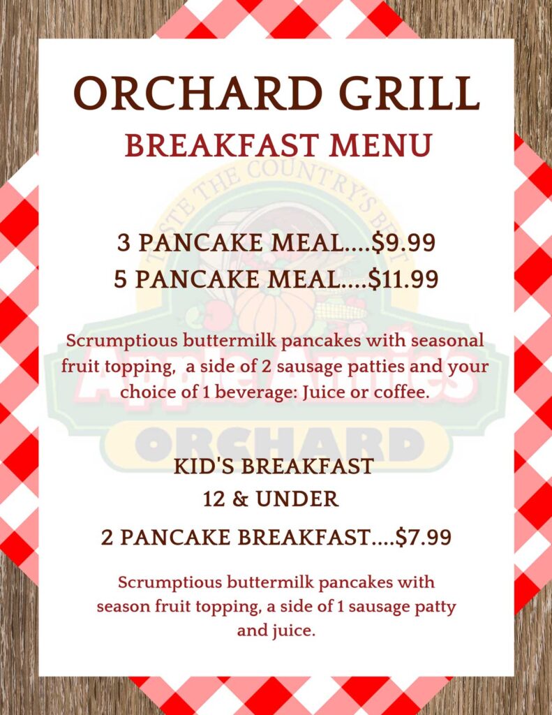 Stop in to our Country Store for delicious breakfast items from our Orchard Grill!