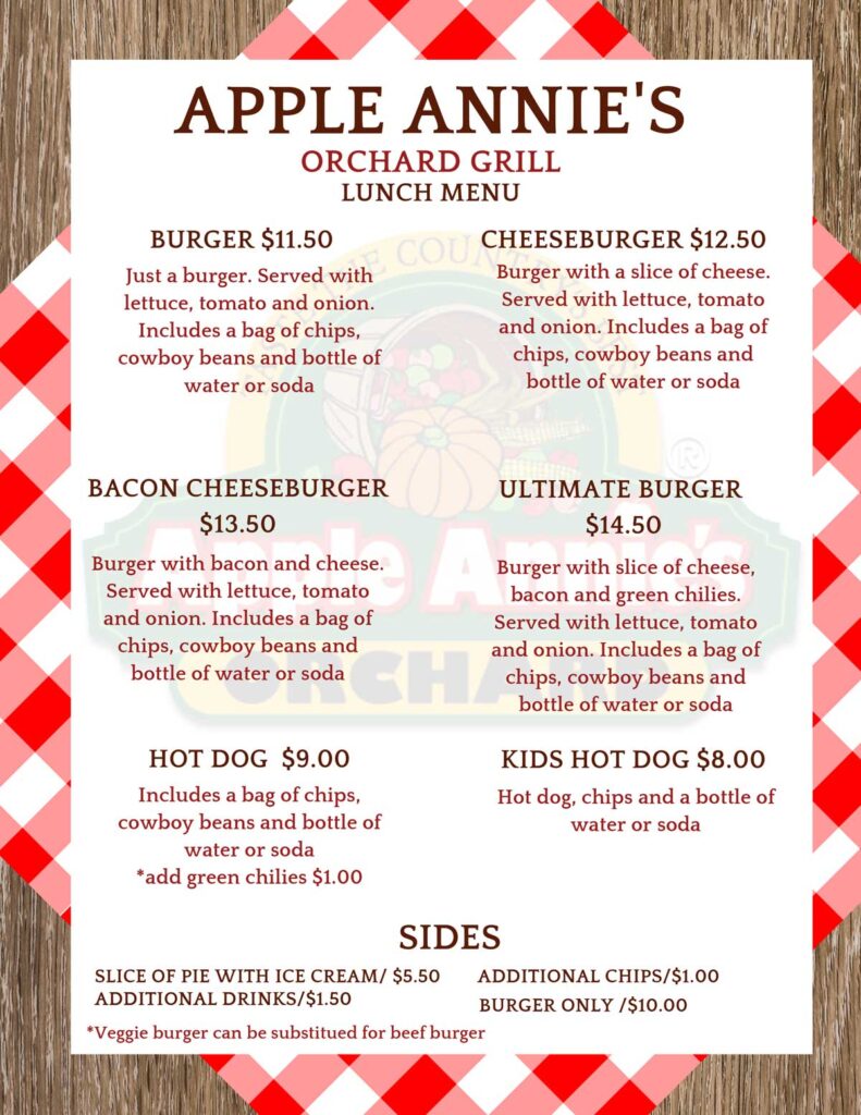 Stop in to our Country Store for delicious lunch items from our Orchard Grill!